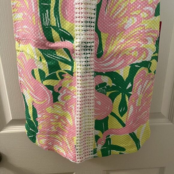 Lilly Pulitzer for Target Flamingo Fan Dance Shift Dress Girls Size S 6-6X NWT - Picture 4 of 13